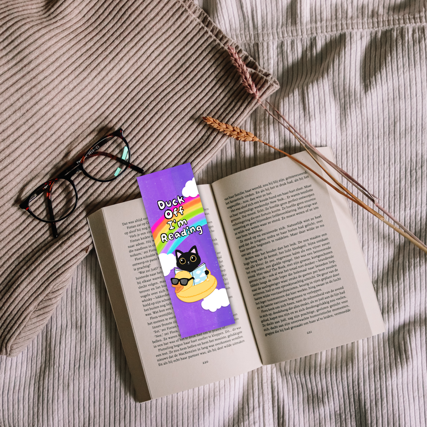 Duck Off I'm Reading Bookmark