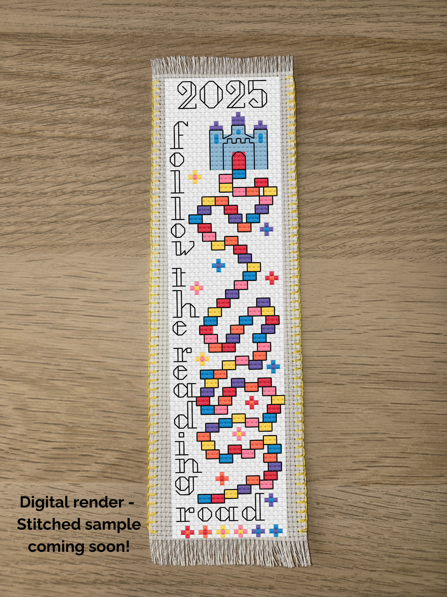 2025 Reading Tracker DIY Cross Stitch Bookmark Digital Pattern