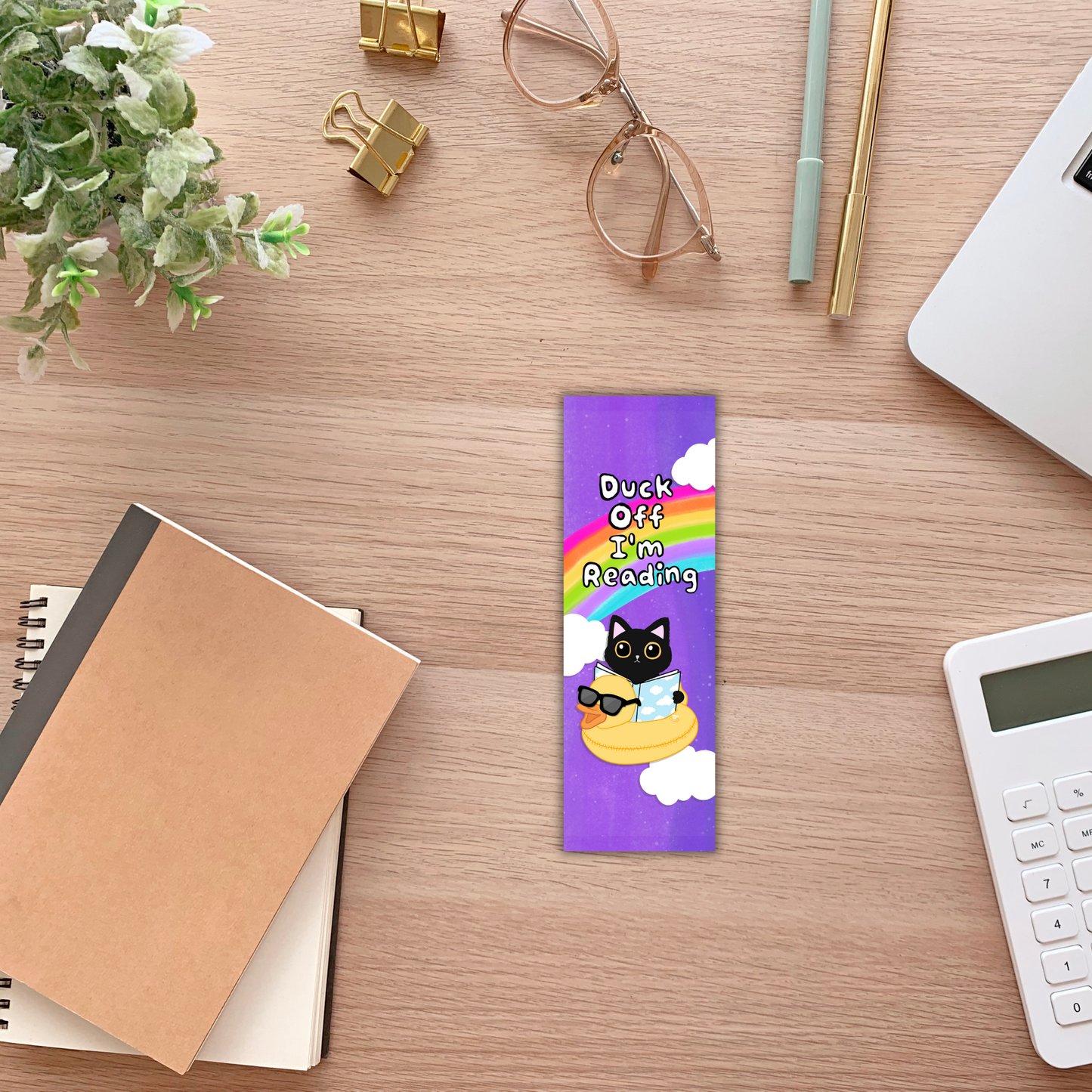 Duck Off I'm Reading Bookmark