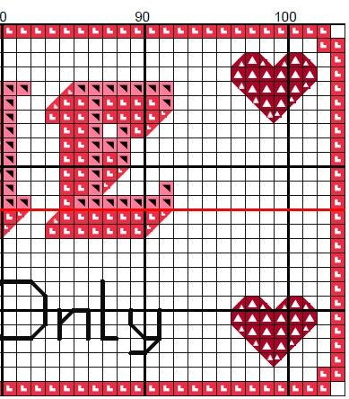 Admit One Romance DIY Cross Stitch Bookmark Digital Pattern