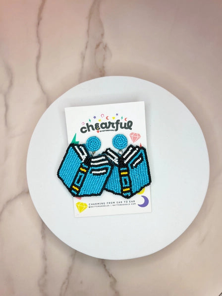 Book 'em Reading Beaded Earrings