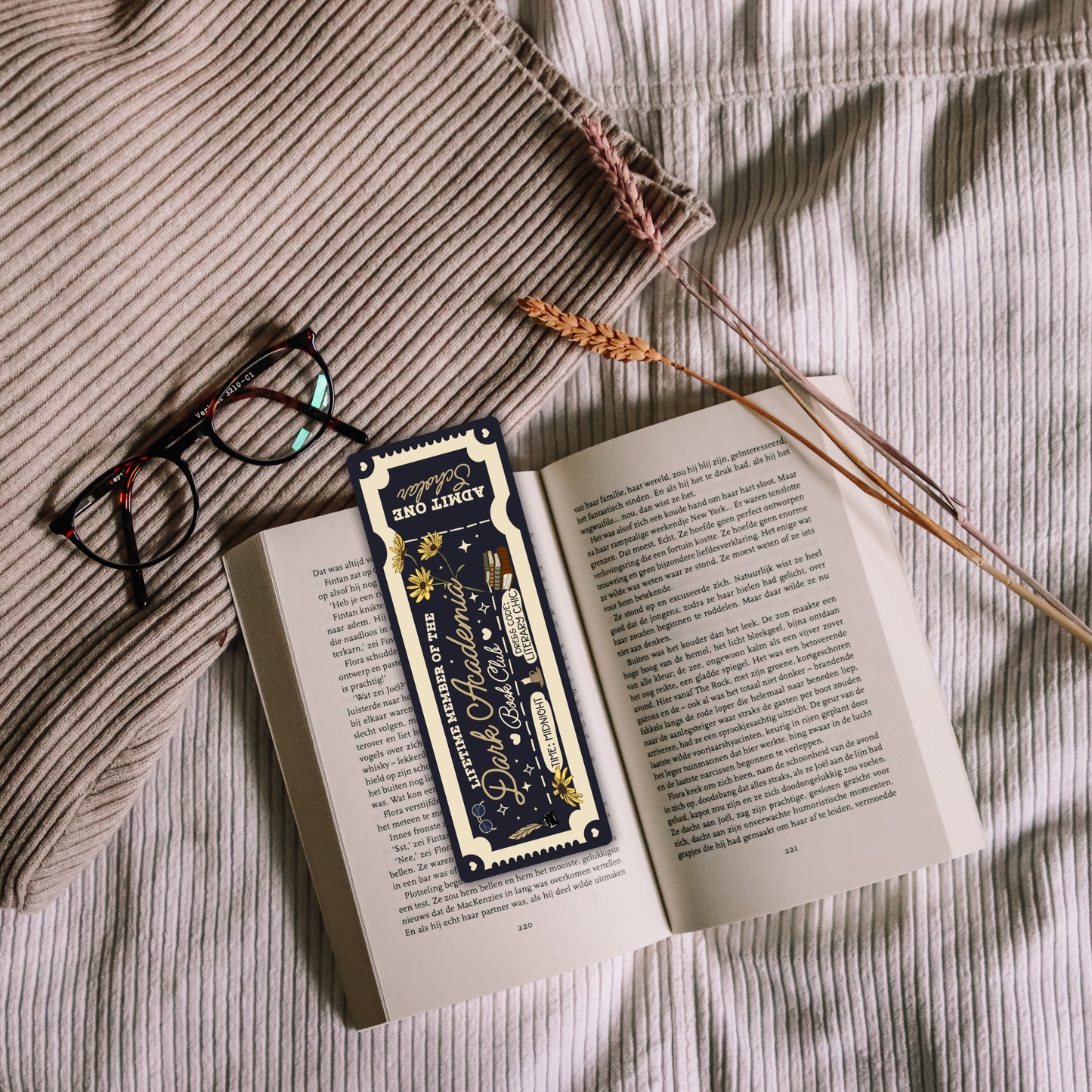 Dark Academia Book Club Bookmark