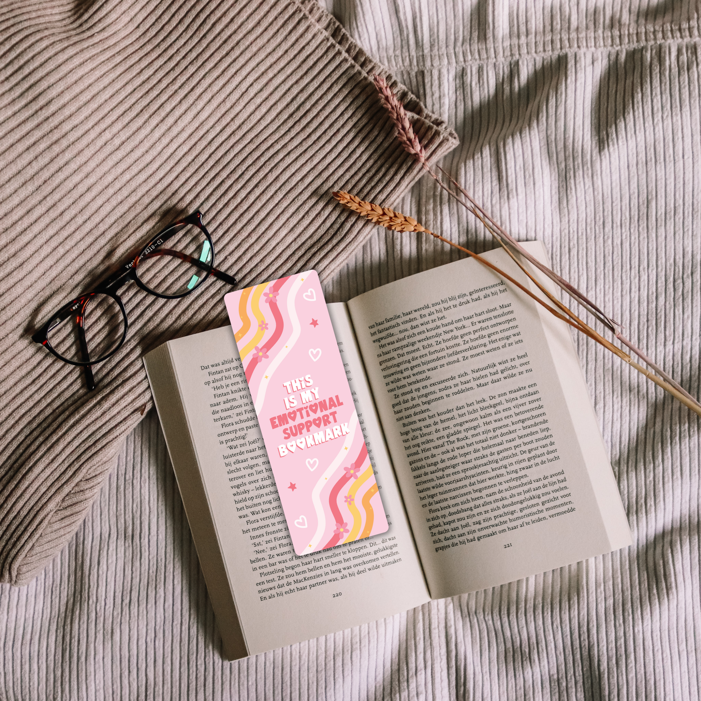 Emotional Support Bookmark
