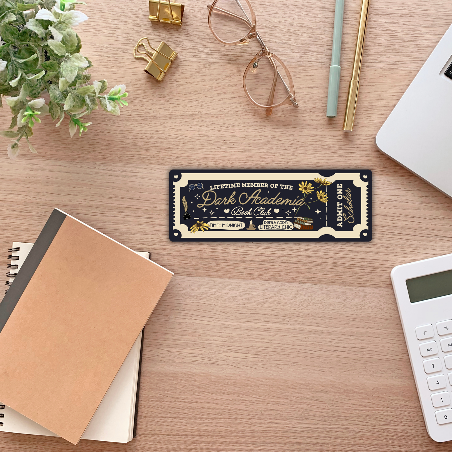 Dark Academia Book Club Bookmark