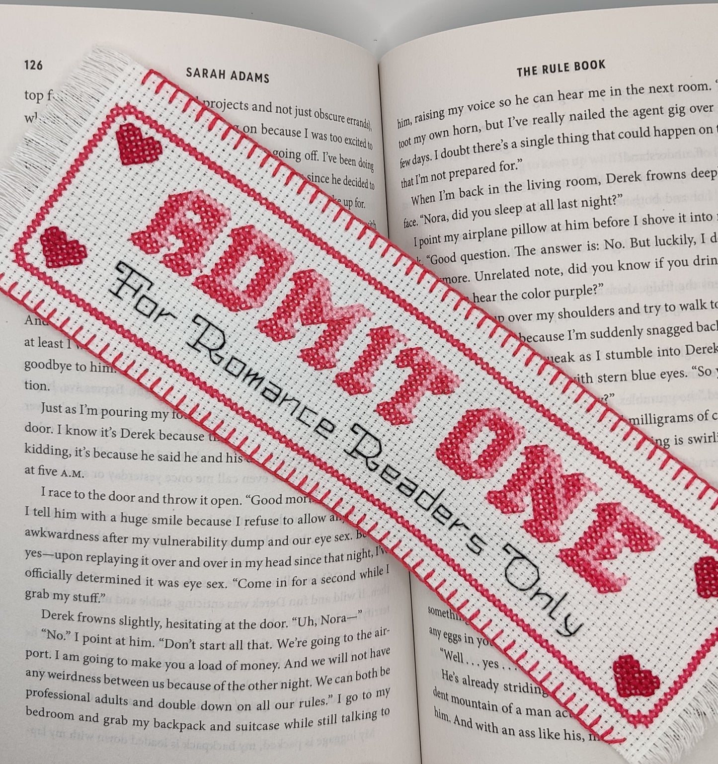 Admit One Romance DIY Cross Stitch Bookmark Kit