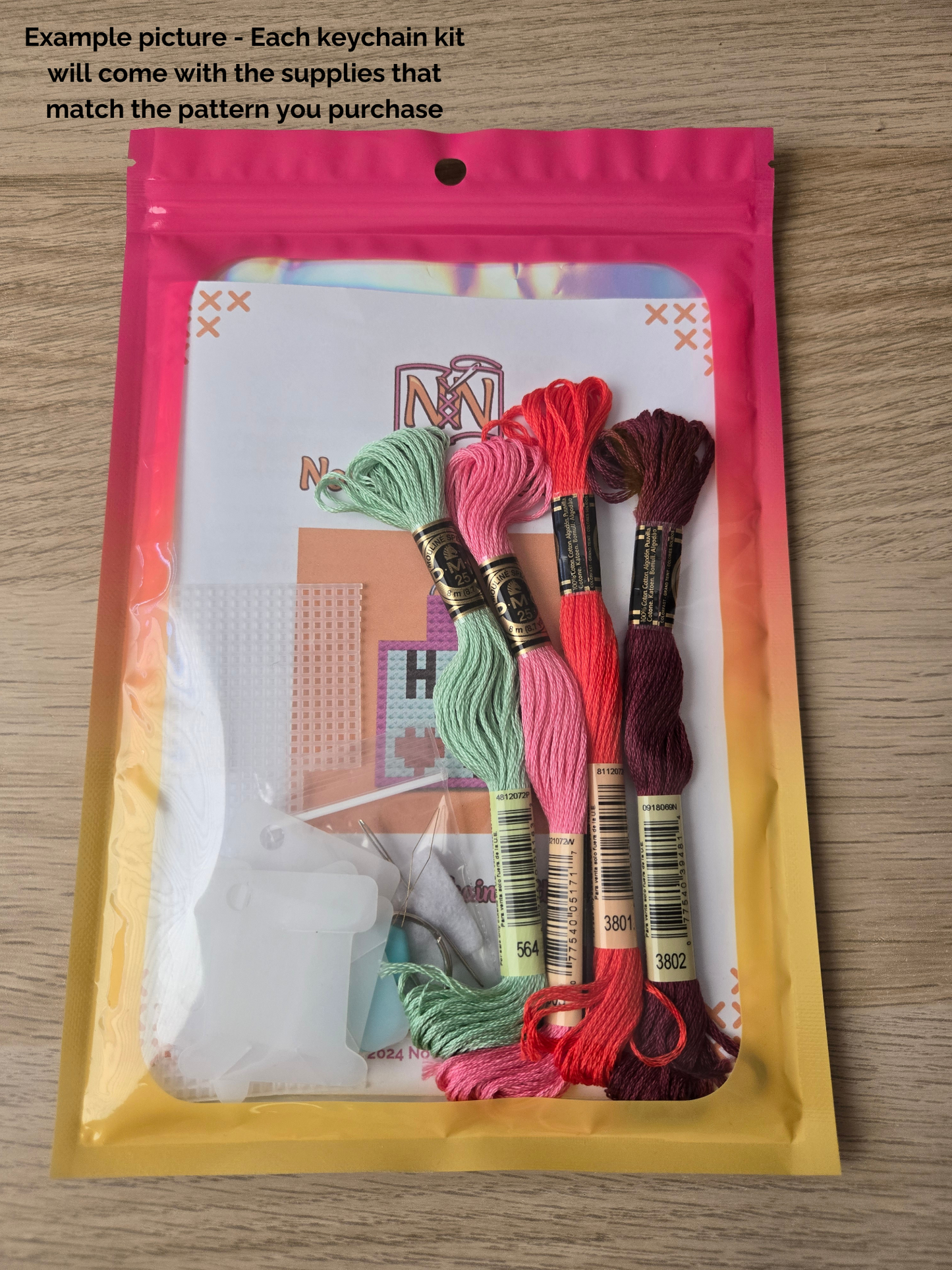 Love is Love DIY Cross Stitch Keychain Kit