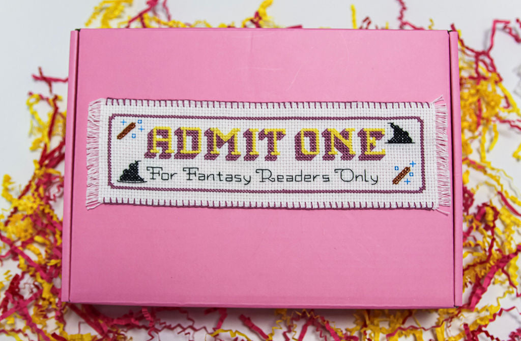 Admit One Fantasy DIY Cross Stitch Bookmark Kit