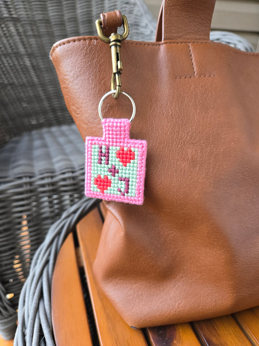 Couples Keychain DIY Cross Stitch Keychain Kit