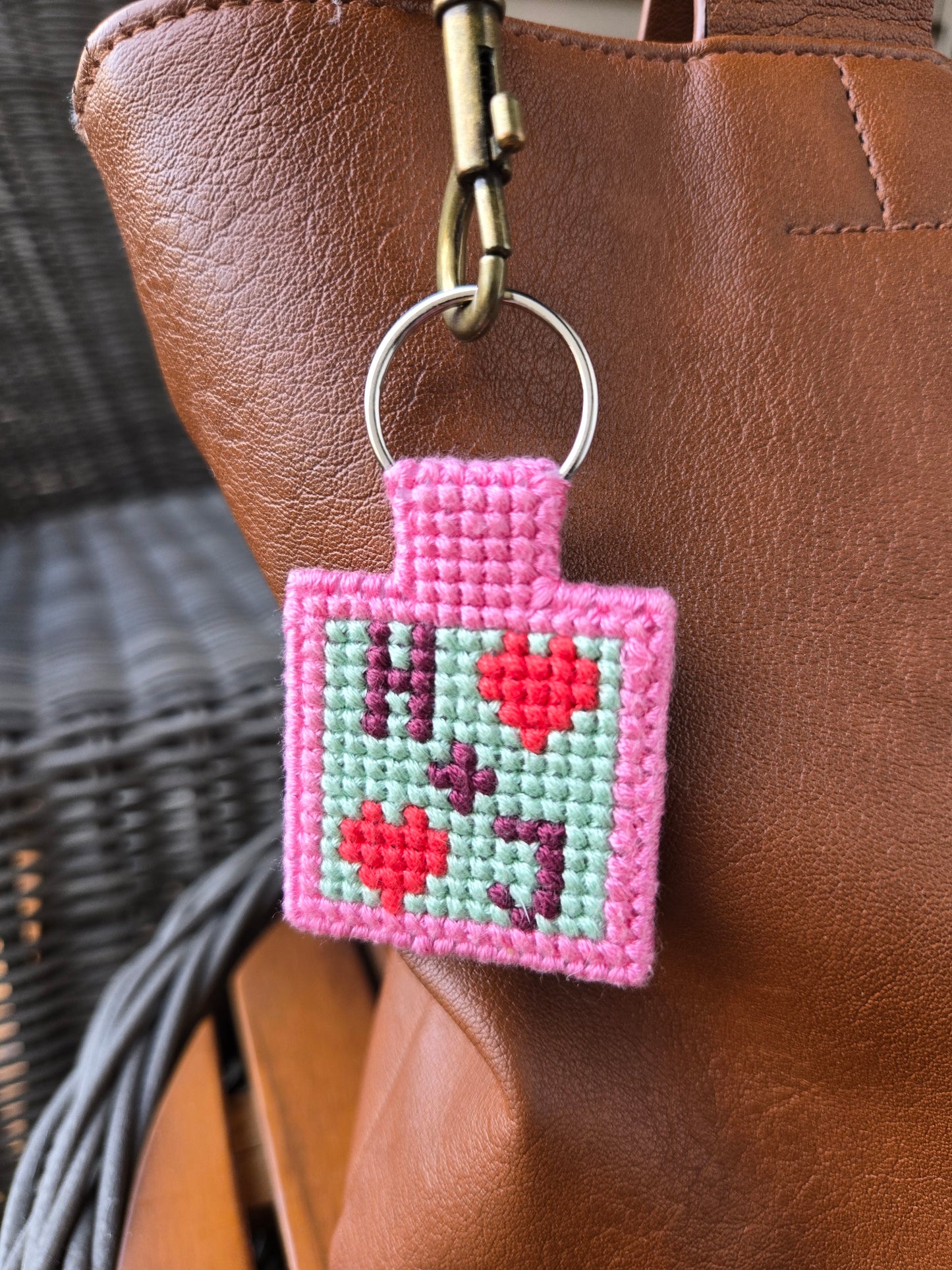 Couples Keychain DIY Cross Stitch Keychain Kit