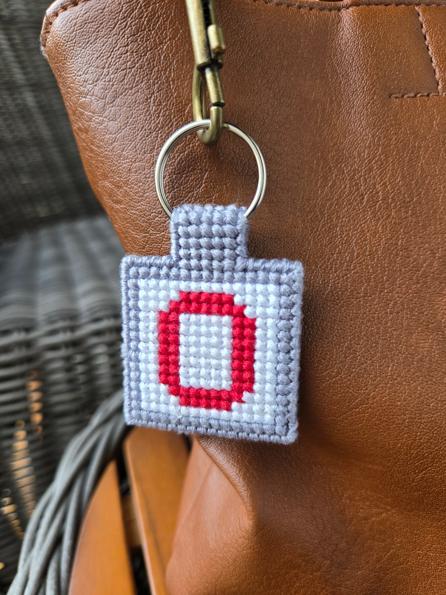 Block O DIY Cross Stitch Keychain Kit
