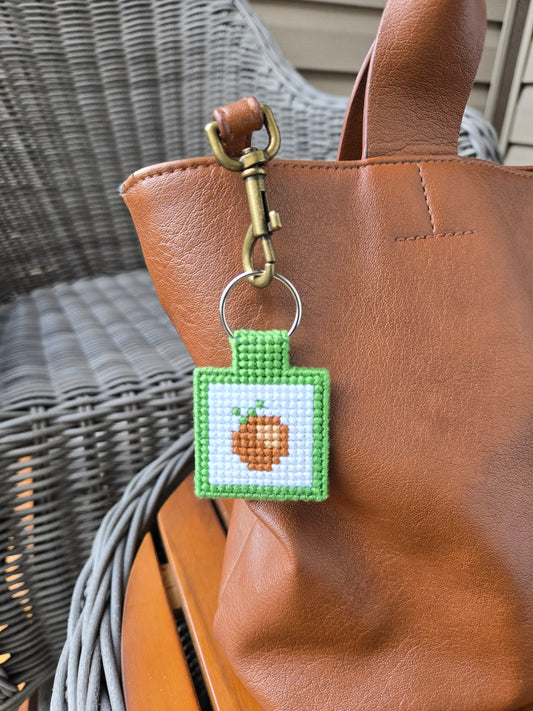 Buckeye Nut DIY Cross Stitch Keychain Kit