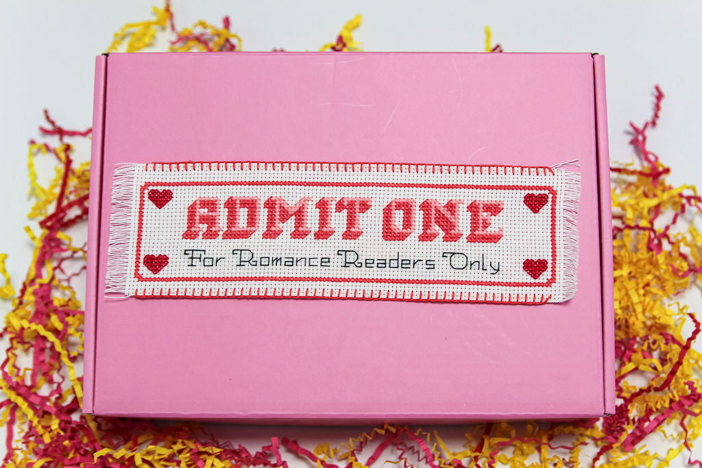 Admit One Romance DIY Cross Stitch Bookmark Kit