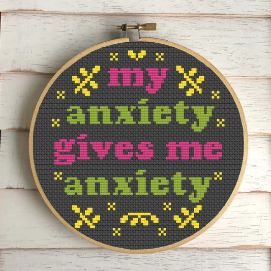 My Anxiety Complete Stitching Kit - Spot Colors