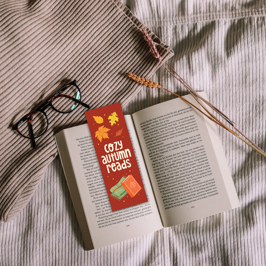 Cozy Autumn Reads Bookmark