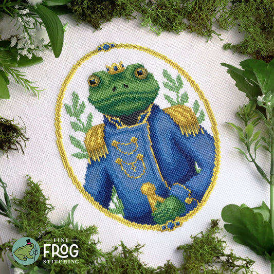 Prince Pondworthy - Fine Frog Stitching